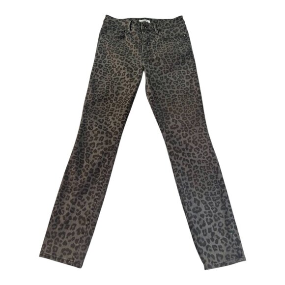 Good American Lucky Leopard Skinny Jeans Gray High Rise Stretchy Sz 10 - Picture 5 of 7